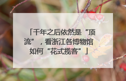 千年之后依然是“顶流”，看浙江各博物馆如何“花式揽客”