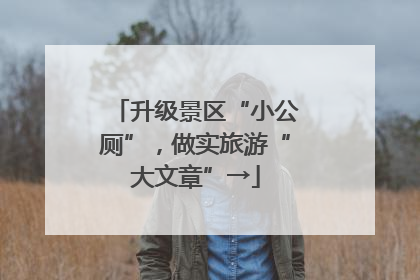 升级景区“小公厕”，做实旅游“大文章”→
