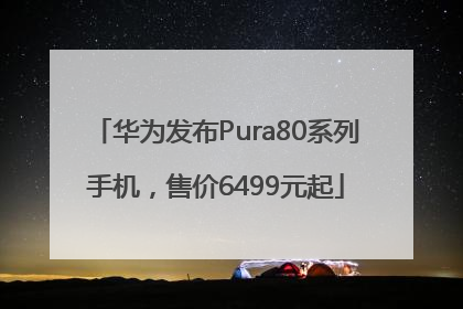 华为发布Pura80系列手机，售价6499元起