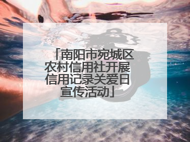 南阳市宛城区农村信用社开展信用记录关爱日宣传活动