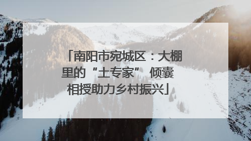 南阳市宛城区：大棚里的“土专家” 倾囊相授助力乡村振兴