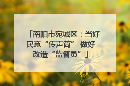 南阳市宛城区：当好民意“传声筒” 做好改造“监督员”