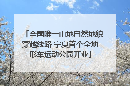 全国唯一山地自然地貌穿越线路 宁夏首个全地形车运动公园开业