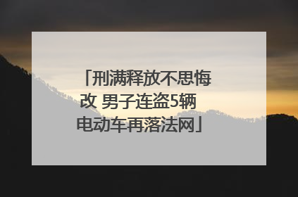 刑满释放不思悔改 男子连盗5辆电动车再落法网