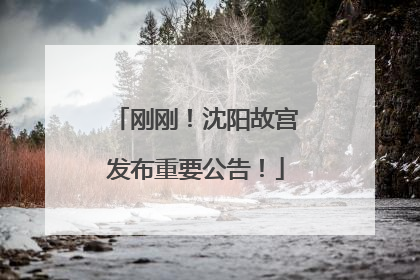刚刚！沈阳故宫发布重要公告！