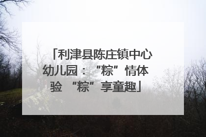利津县陈庄镇中心幼儿园：“粽”情体验 “粽”享童趣