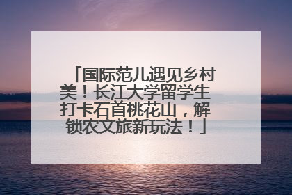 国际范儿遇见乡村美！长江大学留学生打卡石首桃花山，解锁农文旅新玩法！