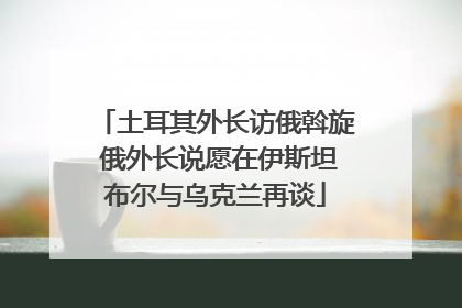 土耳其外长访俄斡旋 俄外长说愿在伊斯坦布尔与乌克兰再谈