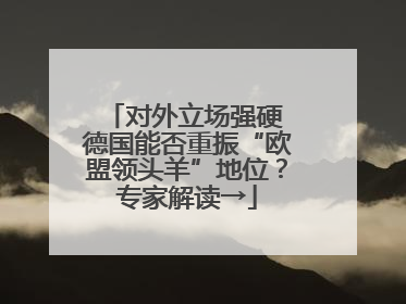 对外立场强硬 德国能否重振“欧盟领头羊”地位？专家解读→