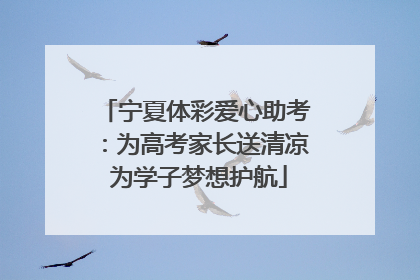 宁夏体彩爱心助考：为高考家长送清凉 为学子梦想护航