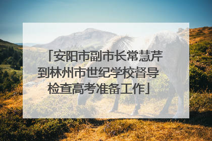 安阳市副市长常慧芹到林州市世纪学校督导检查高考准备工作