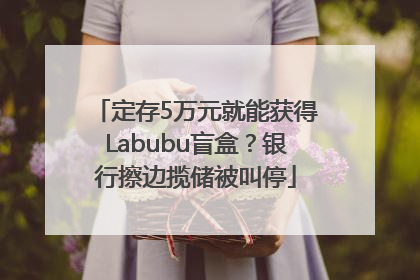 定存5万元就能获得Labubu盲盒？银行擦边揽储被叫停