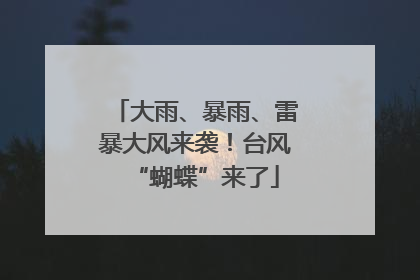 大雨、暴雨、雷暴大风来袭！台风“蝴蝶”来了
