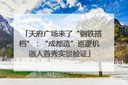 天府广场来了“钢铁搭档”：“成都造”巡逻机器人首秀实景验证