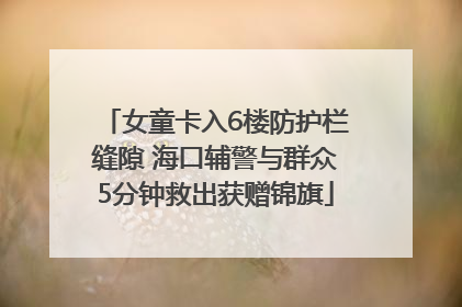 女童卡入6楼防护栏缝隙 海口辅警与群众5分钟救出获赠锦旗