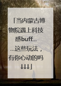 当内蒙古博物院遇上科技感buff……这些玩法，有你心动的吗↓↓↓