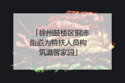 徐州鼓楼区铜沛街道为特扶人员构筑温馨家园