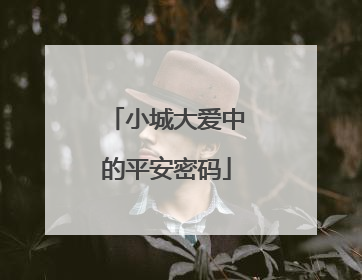 小城大爱中的平安密码