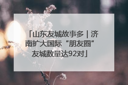 山东友城故事多｜济南扩大国际“朋友圈”友城数量达92对