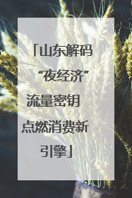 山东解码“夜经济”流量密钥 点燃消费新引擎