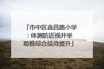 市中区鑫昌路小学：体测防近视并举 助推综合绩效提升