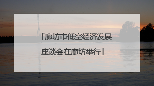 廊坊市低空经济发展座谈会在廊坊举行