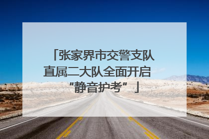 张家界市交警支队直属二大队全面开启“静音护考”