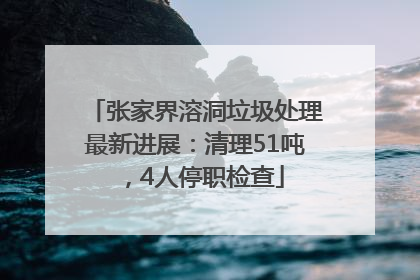 张家界溶洞垃圾处理最新进展：清理51吨，4人停职检查