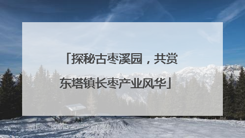 探秘古枣溪园，共赏东塔镇长枣产业风华