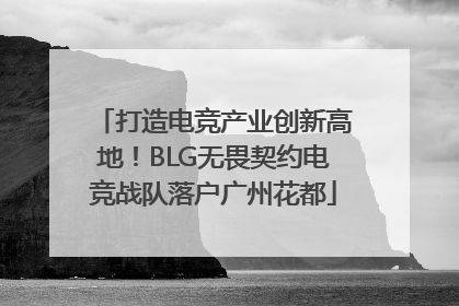 打造电竞产业创新高地！BLG无畏契约电竞战队落户广州花都
