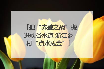 把“赤壁之战”搬进峡谷水道 浙江乡村“点水成金”