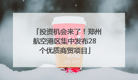 投资机会来了！郑州航空港区集中发布28个优质商贸项目