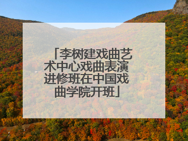 李树建戏曲艺术中心戏曲表演进修班在中国戏曲学院开班
