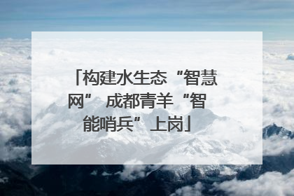 构建水生态“智慧网” 成都青羊“智能哨兵”上岗