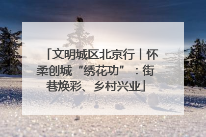 文明城区北京行丨怀柔创城“绣花功”：街巷焕彩、乡村兴业