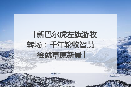 新巴尔虎左旗游牧转场：千年轮牧智慧绘就草原新景