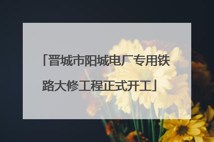 晋城市阳城电厂专用铁路大修工程正式开工