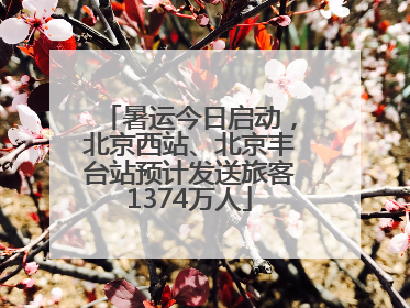 暑运今日启动，北京西站、北京丰台站预计发送旅客1374万人