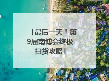 最后一天！第9届南博会终极扫货攻略