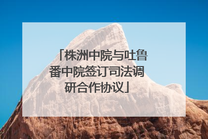 株洲中院与吐鲁番中院签订司法调研合作协议