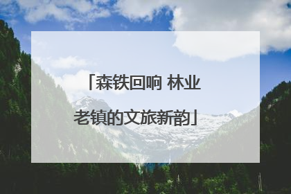 森铁回响 林业老镇的文旅新韵
