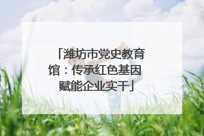 潍坊市党史教育馆：传承红色基因 赋能企业实干