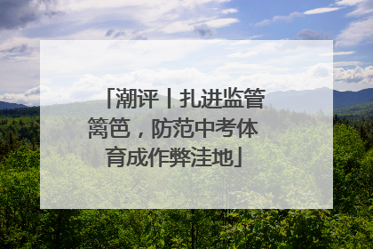 潮评丨扎进监管篱笆，防范中考体育成作弊洼地