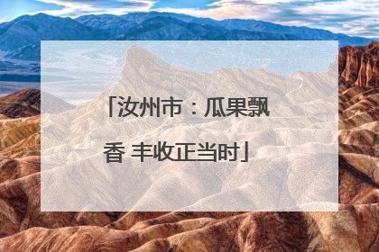 汝州市：瓜果飘香 丰收正当时