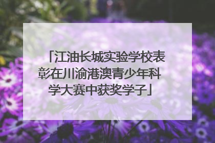 江油长城实验学校表彰在川渝港澳青少年科学大赛中获奖学子