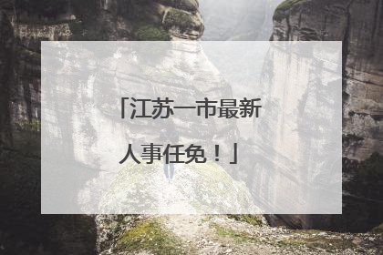 江苏一市最新人事任免！