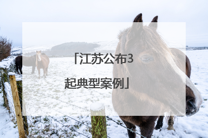 江苏公布3起典型案例