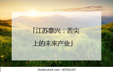 江苏泰兴：舌尖上的未来产业