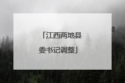 江西两地县委书记调整