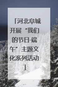 河北阜城开展“我们的节日·端午”主题文化系列活动